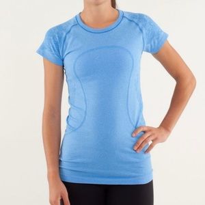 Lululemon Swiftly Tech 2.0 Blue Short Sleeve Shirt